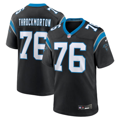Calvin Throckmorton Carolina Panthers Nike Team Game Jersey -  Black