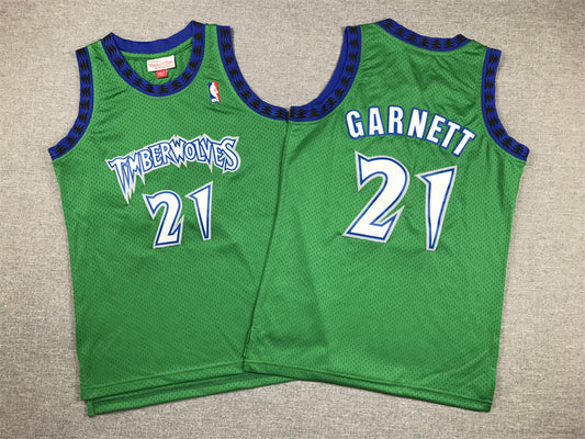 Youth Kevin Garnett Minnesota Timberwolves #21  Embroidered Jersey