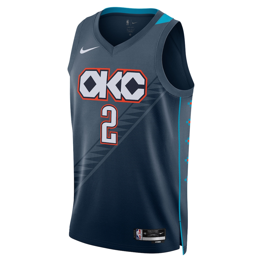 Oklahoma City Thunder Shai Gilgeous-Alexander Nike Navy 2025/26 Swingman Jersey - City Edition