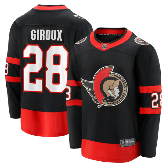 Men's Ottawa Senators Claude Giroux #28 Black Home Breakaway Player Jersey