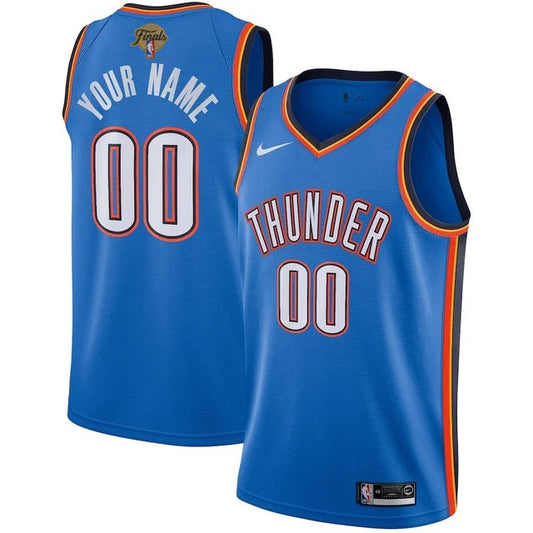 Custom Oklahoma City Thunder 2025 Finals Blue Jersey