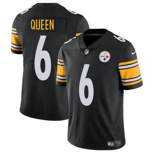 Patrick Queen #6 Pittsburgh Steelers Black Game Jersey