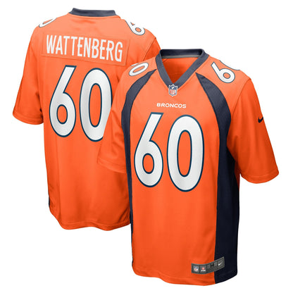 Luke Wattenberg Denver Broncos Nike Game   Jersey - Orange