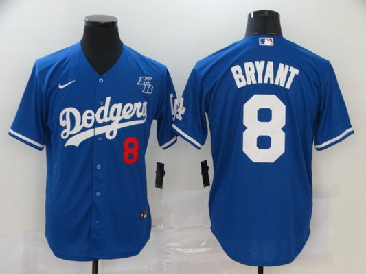 Men's Los Angeles Dodgers Kris Bryant #8 Blue Replica Baseball Jersey