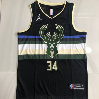 Giannis Antetokounmpo Milwaukee Bucks Black 34 MN