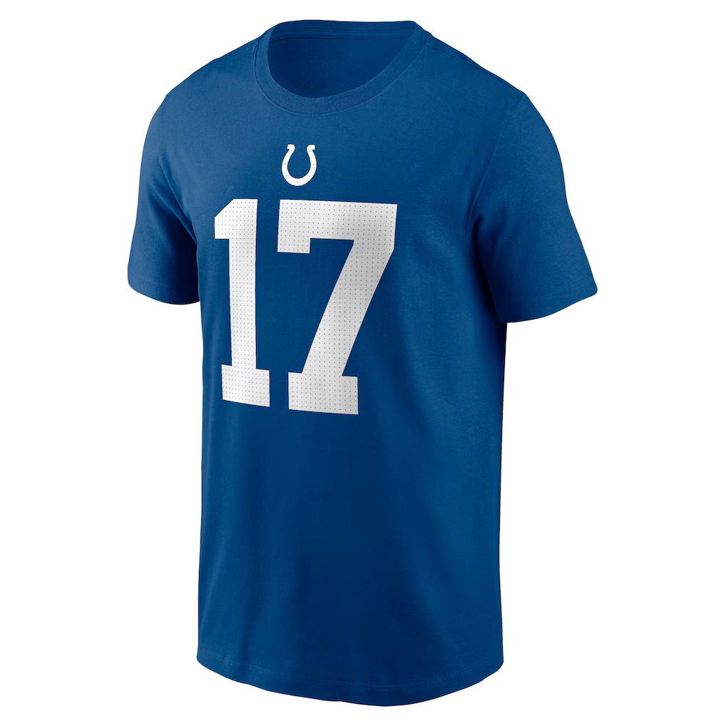 Men's Indianapolis Colts Daniel Jones Nike Royal Name & Number T-Shirt