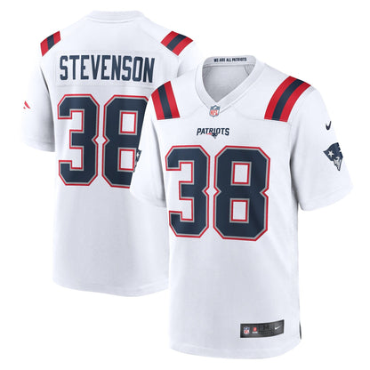 Rhamondre Stevenson New England Patriots Nike Game   Jersey - White