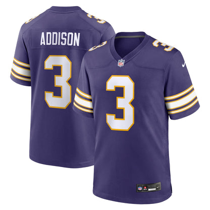 Jordan Addison Minnesota Vikings Nike Classic   Game Jersey - Purple