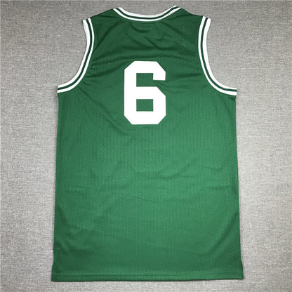 Boston Celtics #6 Throwback — Embroidered Jersey