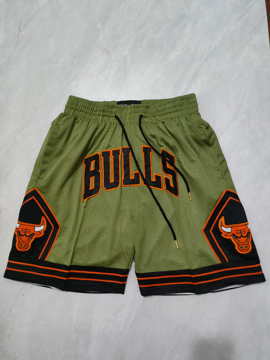 JUST DON Chicago Bulls Green Pocket Shorts