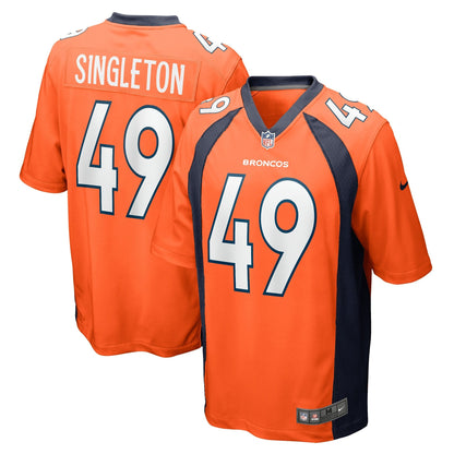 Alex Singleton Denver Broncos Nike Game   Jersey - Orange