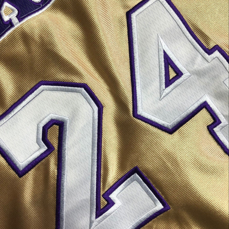 Kobe Bryant 1996-2016 Hall of Fame Gold Fully Embroidered 24# Jersey