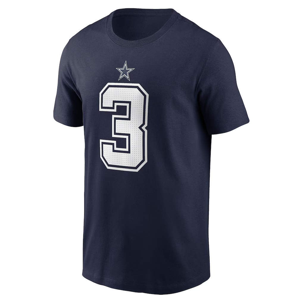 Men's Dallas Cowboys George Pickens Nike Navy Name & Number T-Shirt