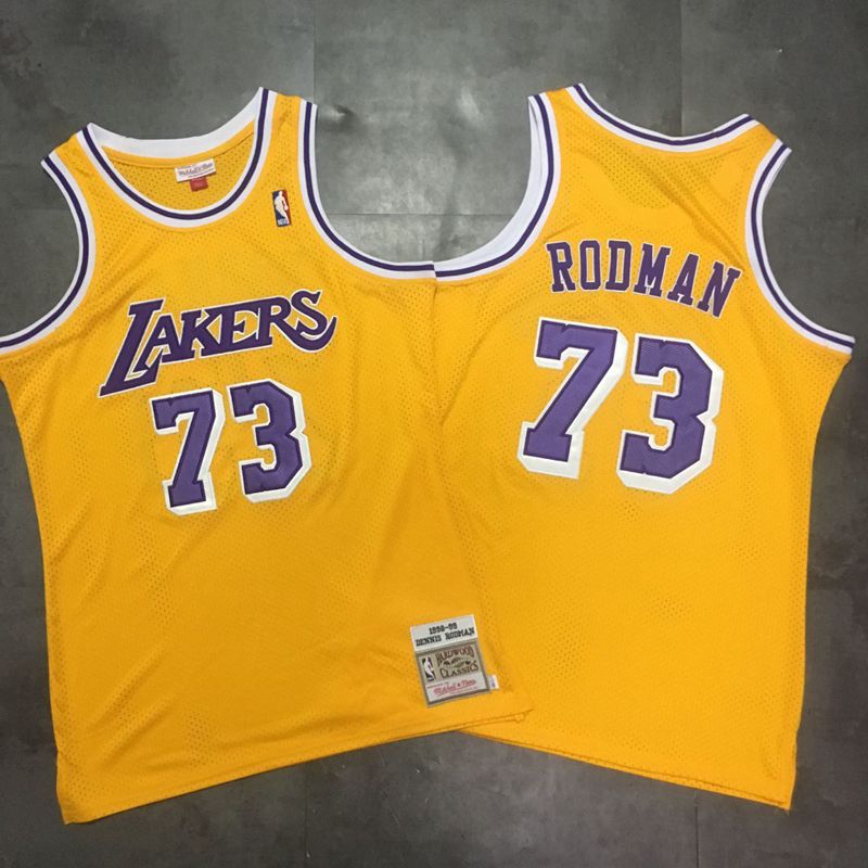 Dennis Rodman Los Angeles Lakers Yellow 73 MN
