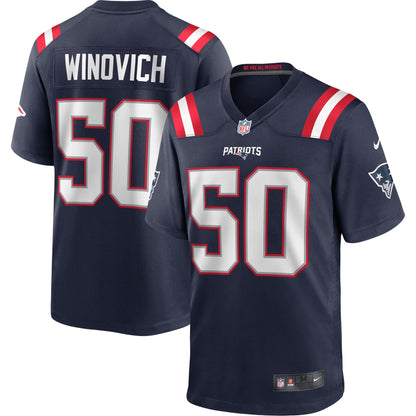 Chase Winovich New England Patriots Nike Game   Jersey - Navy