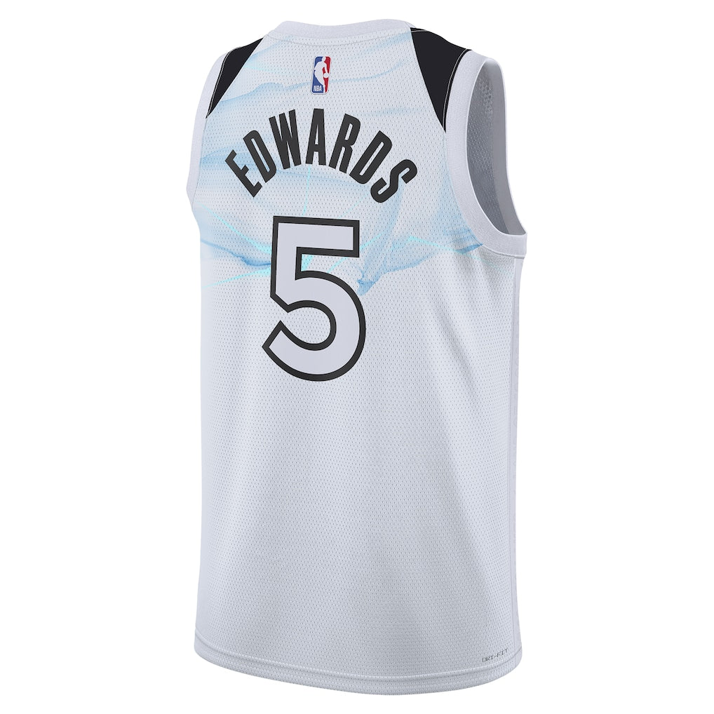 Unisex Minnesota Timberwolves Anthony Edwards White 2024/25 Swingman Jersey - City Edition