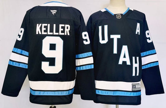 Men's Utah Mammoth Clayton Keller #9 Black Player Jersey