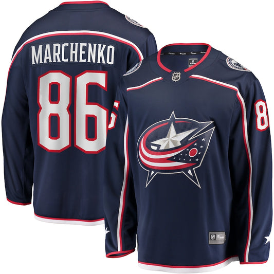 Kirill Marchenko Columbus Blue Jackets   Home Breakaway Jersey - Navy