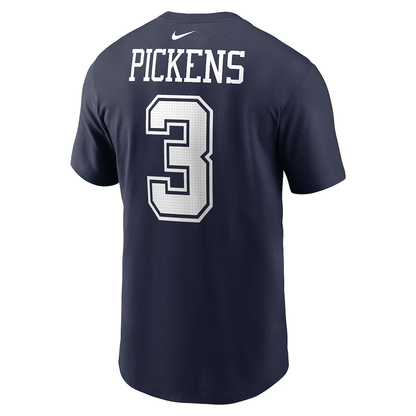 Men's Dallas Cowboys George Pickens Nike Navy Name & Number T-Shirt