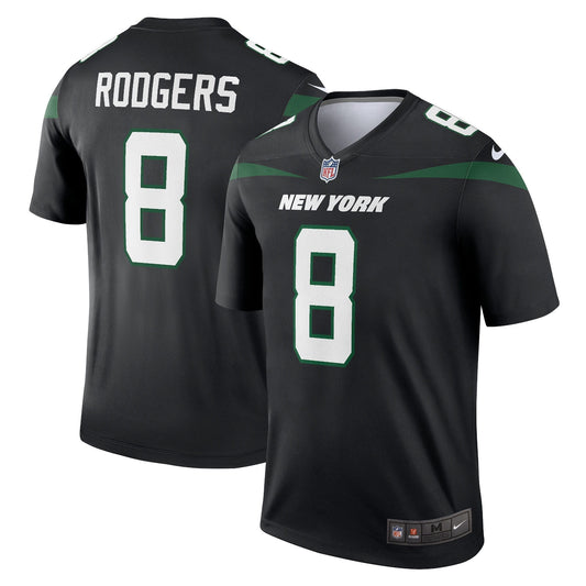 Aaron Rodgers New York Jets Nike Men's Alternate Legend   Jersey - Stealth Black