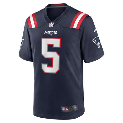 Jalen Reagor New England Patriots Nike Team Game Jersey -  Navy