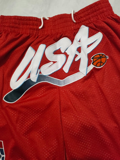 JUST DON USA TEAM Olympic Red Pocket Shorts