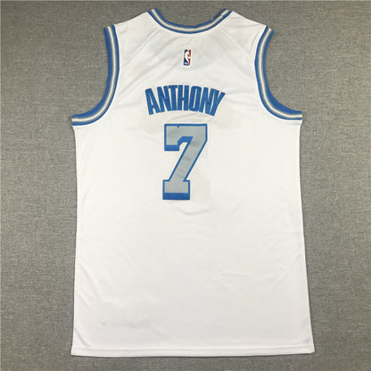 Carmelo Anthony #7 Los Angeles Lakers City Edition Swingman Jersey — Embroidered
