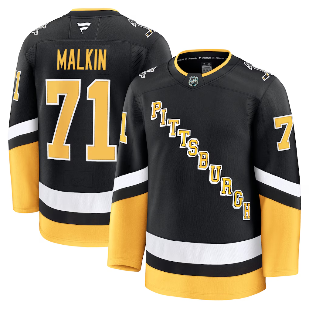Men's Pittsburgh Penguins Evgeni Malkin #71 Black Alternate Premium Player Jersey