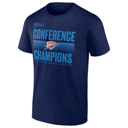 Men's Oklahoma City Thunder Fanatics Navy 2025 Western Conference Champions Ball Handler T-Shirt