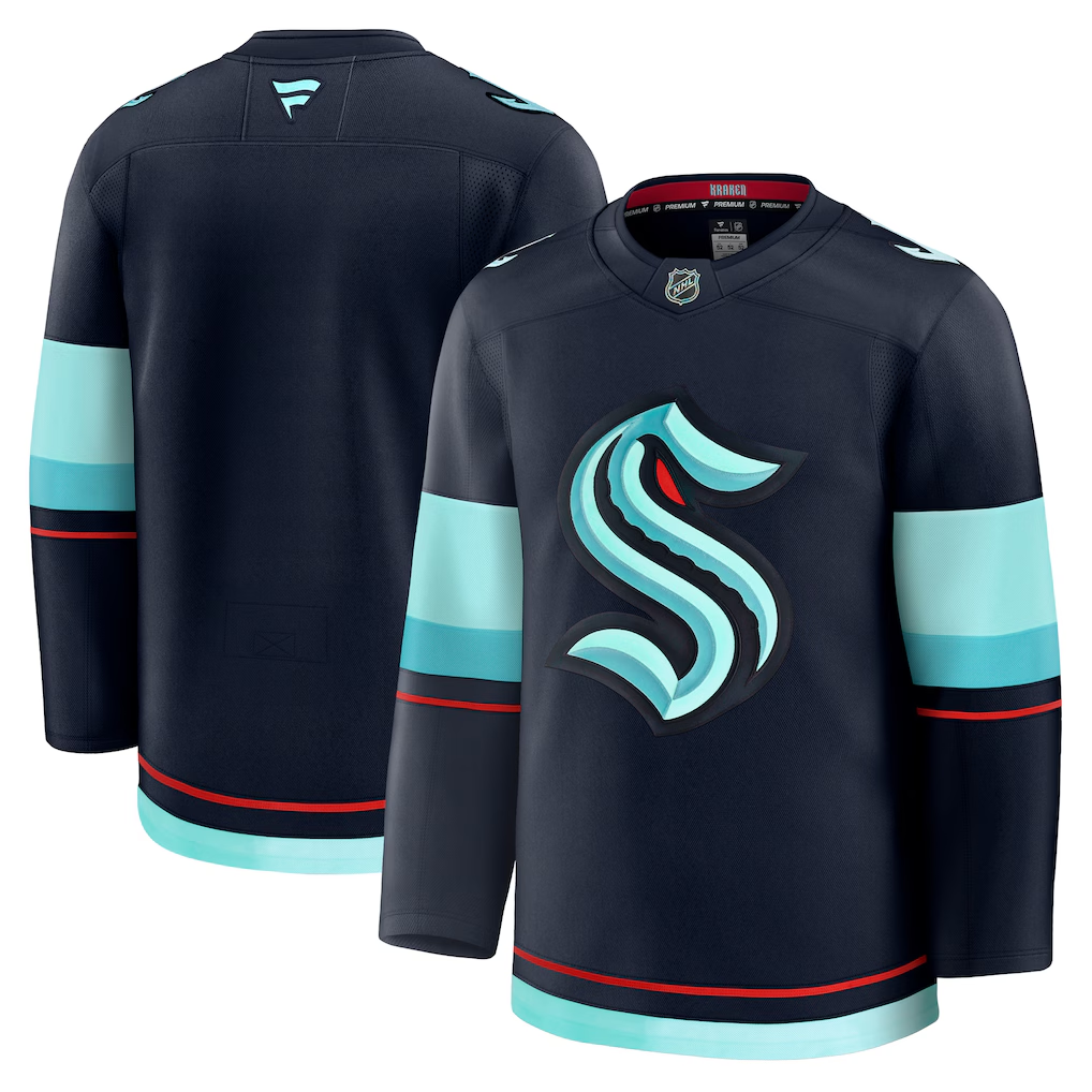Men's Seattle Kraken Deep Sea Blue Home Premium Blank Jersey