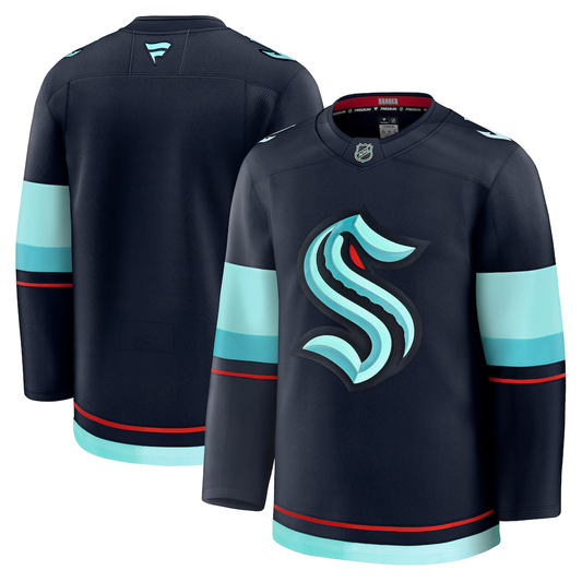 Men's Seattle Kraken Deep Sea Blue Home Premium Blank Jersey