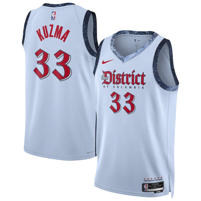 Unisex Washington Wizards Kyle Kuzma Powder Blue 2024/25 Swingman  Jersey - City Edition