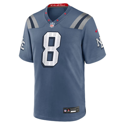 Men's New England Patriots Stefon Diggs Nike Storm Blue 2025 Rivalries Collection Game Jersey